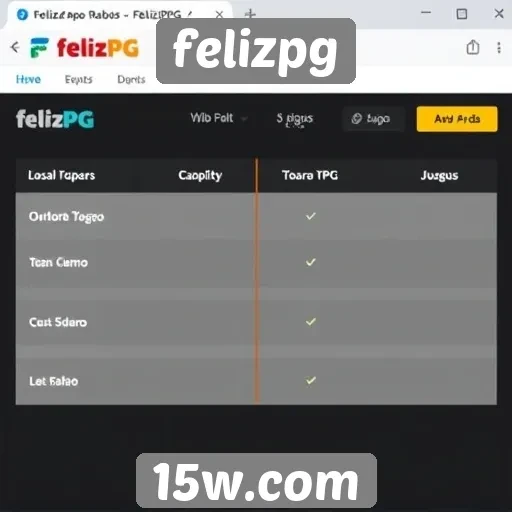 Comparação entre felizpg e outros sites de jogos
